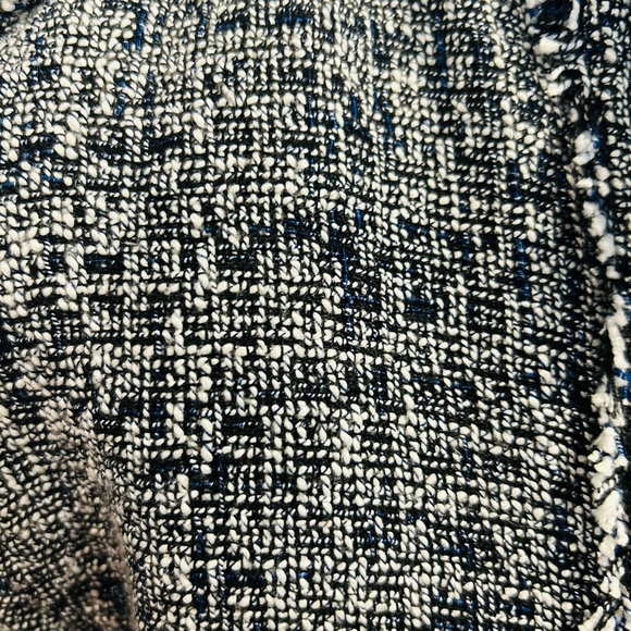Banana Republic Navy & White Raw hem Tweed blazer/jacket size 6 - Picture 14 of 14